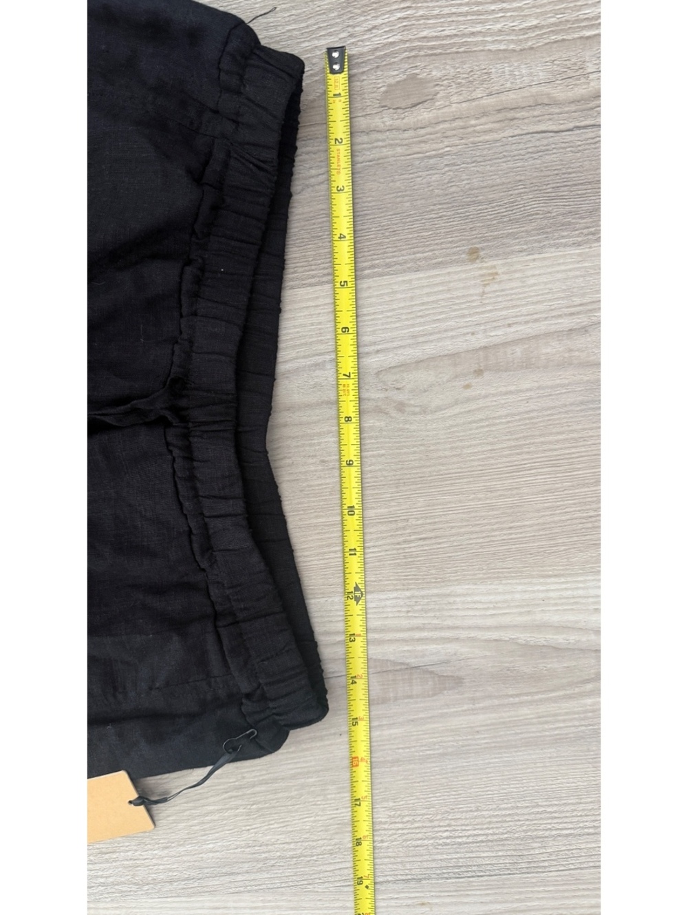 Halogen Black Linen Blend Wide Leg Pants NWT Pull On Relaxed Minimalist Size S - Picture 5 of 8